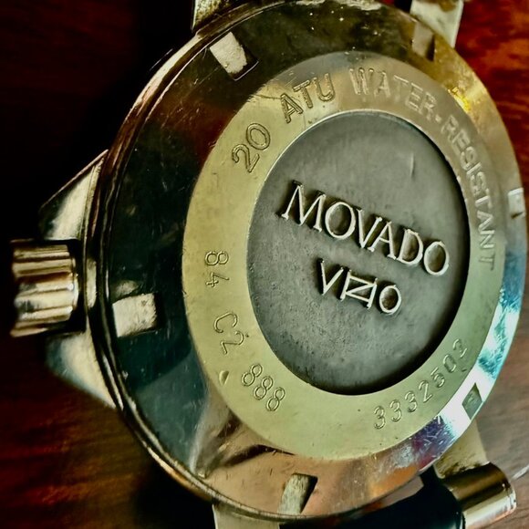 Movado VIZIO Swiss Mens Watch, 37mm, New Service, Original Strap-Excellent! - Picture 9 of 12
